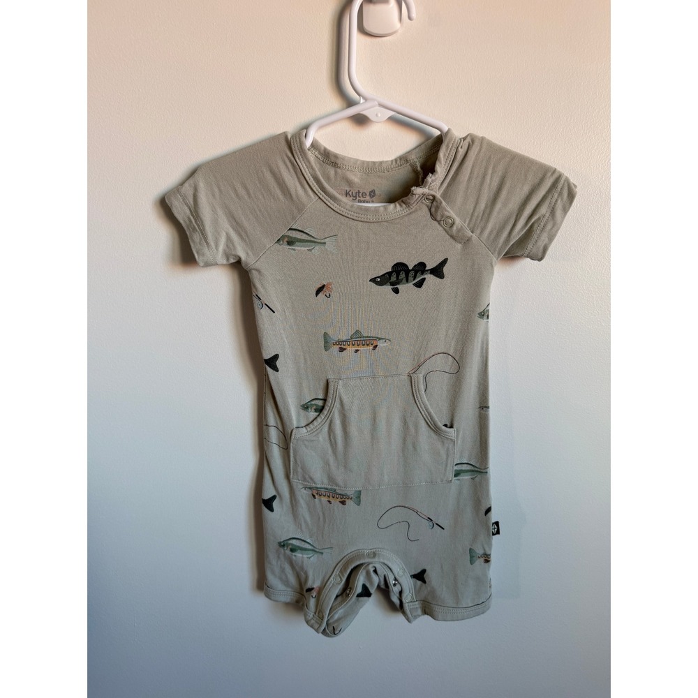 Kyte Baby Bamboo Fishing Shortall 6-12 Months